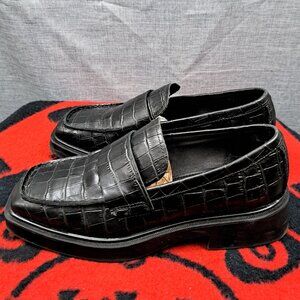 %Vagabon Loafer Shoes Womens Sz 7 EU 37 Black D4